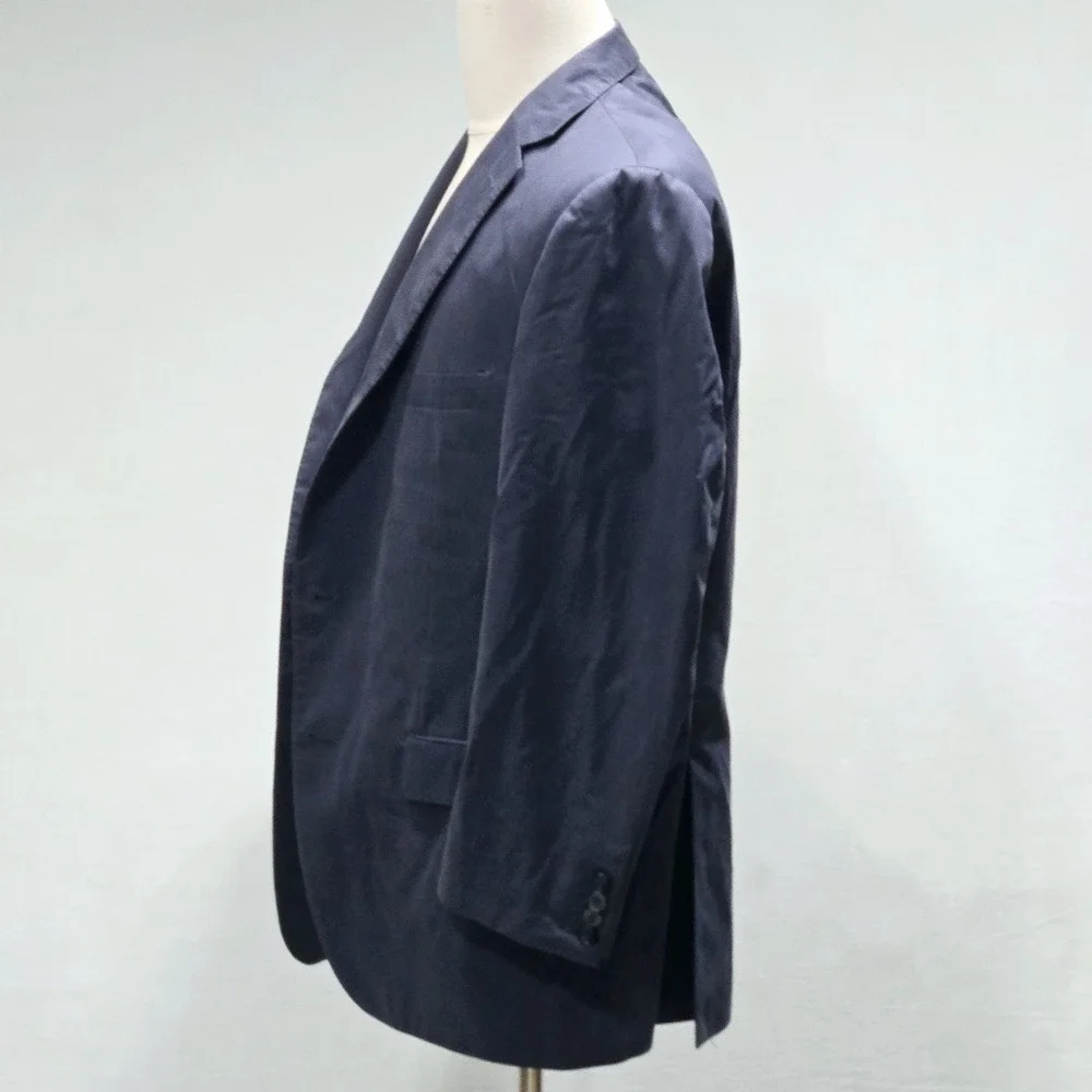 J Hilburn Sport Coat Blazer Wool Jacket Mens Vintage Blue Size 40-42 Lined